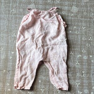 Zara Linen Pink Baby Romper